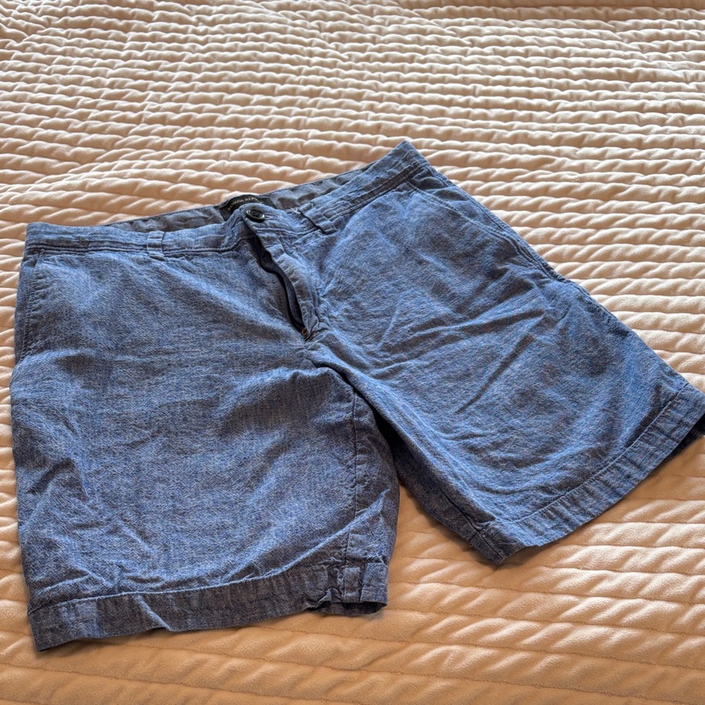 Banana Republic Blue Flat Front Men Shorts